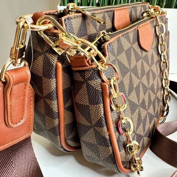 NWT Crossbody Bag Set canvas 2 in 1 - Picture 6 of 13